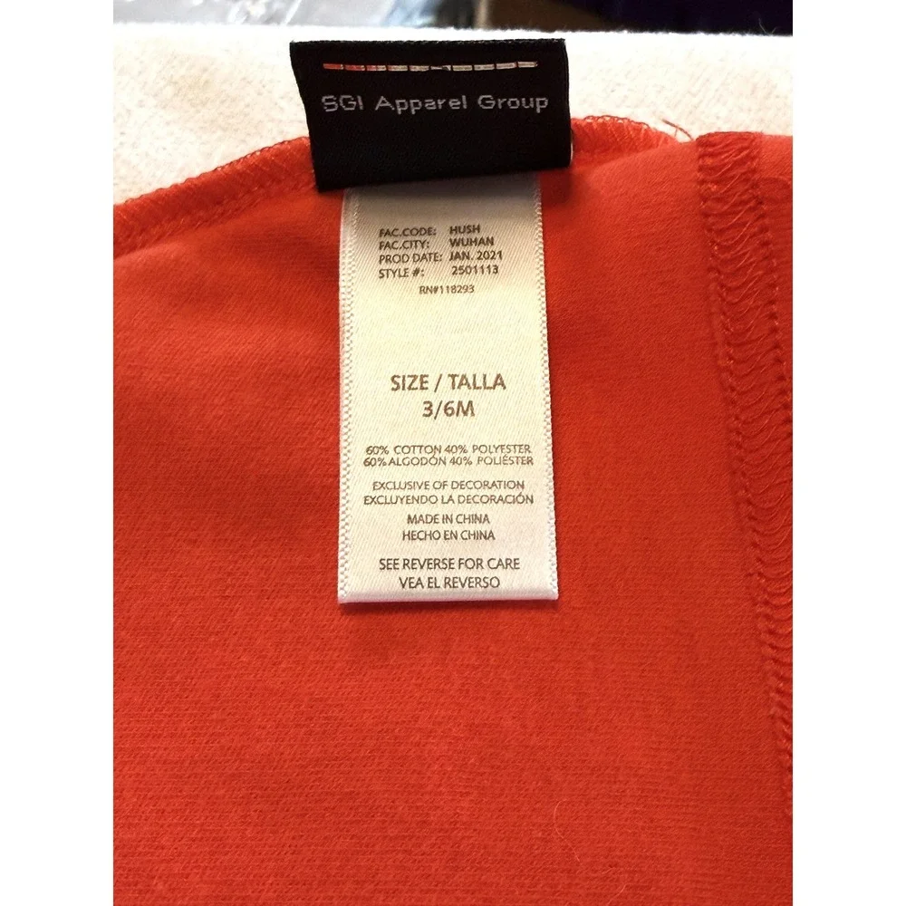 Harley-Davidson Baby Orange Knit Beanie Hat #1 Logo 3/6M 2501113